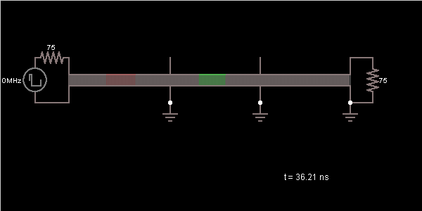 Mismatched transmission lines (Pulse)